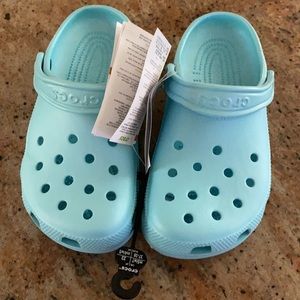 Brand new with tags light blue Crocs size 7 women